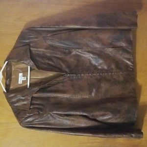 NEW  Faux Leather Jacket 12P  Bust  40"  Lightweight